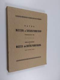 Kutsu maisterin- ja tohtorinpromotioihin toukokuun 30 p. 1936 Inbjudning till magister- och doktors-promotioner, den 30 maj 1936