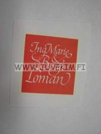 Ex Libris IngMarie &amp; Bengt Loman -kirjanomistajamerkki