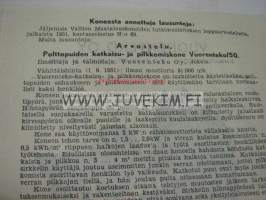 Vuorenteko Oy polttopuiden katkaisu- ja pilkkomiskone -myyntiesite