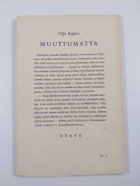Muuttumatta : runoja