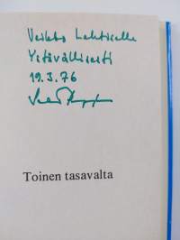 Toinen tasavalta (signeerattu, tekijän omiste)