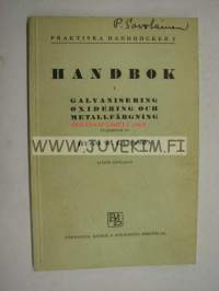 Handbook i galvanisering, oxidering och metallfärgning -metallien galvanointi, oksidointi ja värjäys