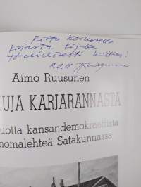 Kaikuja Karjarannasta : 40 vuotta kansandemokraattista sanomalehteä Satakunnassa (signeerattu, tekijän omiste)