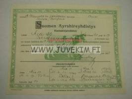 Suomen Ayrshireyhdistys Lehmä &quot;Mia 33&quot;, omistaja H. Palmrothin perilliset, Partola, kasvattaja Qwist -kantakirjatodistus 1928