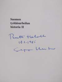 Suomen työläisurheilun historia 2 - Työväen urheiluliitto 1944-1959 (signeerattu, tekijän omiste)