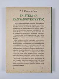 Taisteleva kansansivistystyö : ajatuksia, havaintoja, kokemuksia 30-vuotiselta taipaleelta