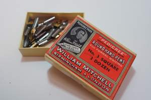 William Mitchell Round hand pens    mustekynän teriä, kynänteriä  - vajaa  tuotepakkaus