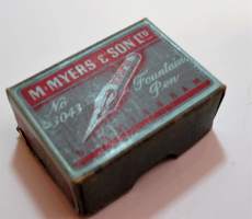 M Myers &amp; Son  Fountain Pen   mustekynän teriä, kynänteriä  - täysi avattu  tuotepakkaus