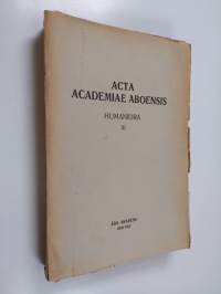 Acta Academiae Aboensis : Humaniora 11