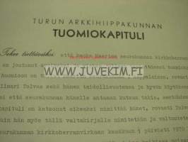 Unto Tolvas nimitys kirkkoherran virkaan... 1970 -allekirjoitus Martti Simojoki