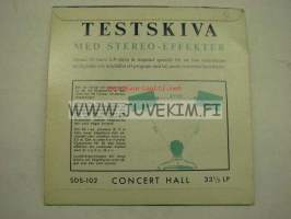 Stereo test testskiva med stereo-effekter -testi single