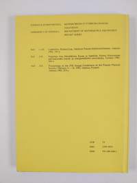 Proceedings of the XVII Annual Conference of the Finnish Physical Society, Joensuu, Finland, February 11-12 1983