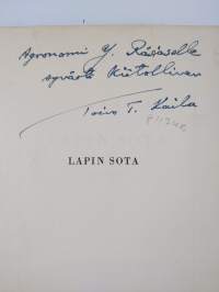 Lapin sota (signeerattu, tekijän omiste)