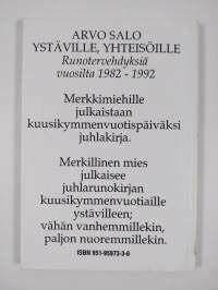 Ystäville, yhteisöille : runotervehdyksiä vuosilta 1982-1992