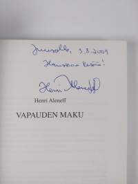 Vapauden maku (tekijän omiste, signeerattu)