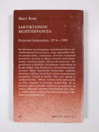 Sarvikuonon muistiinpanoja : kriittisiä kirjoituksia 1974-1981