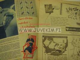 Kotiliesi 1947 nr 15-16. Sisältää mm. säilöntäohjeita v. 1947. Artikkeli vuodelta 1947: Milloin saamme sisustamisneuvonnan Suomeen.