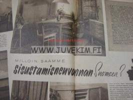 Kotiliesi 1947 nr 15-16. Sisältää mm. säilöntäohjeita v. 1947. Artikkeli vuodelta 1947: Milloin saamme sisustamisneuvonnan Suomeen.