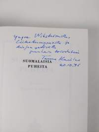 Suomalaisia puheita (signeerattu, tekijän omiste)