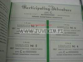 Suomen Gummitehdas Oy Participating Debenture 2 000 mk 1939 -depentuuri