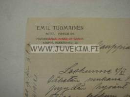 Emil Tuomainen, Kotka 17.11.1924 -asiakirja