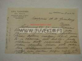 Emil Tuomainen, Kotka 17.11.1924 -asiakirja