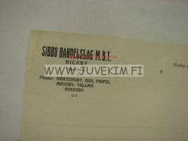 Sibbo Handelslag M.B.T. Nickby, Nikkilä 11.11.1924 -asiakirja