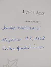 Lumen aika (signeerattu, tekijän omiste, ERINOMAINEN)