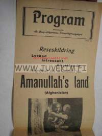 Amanullahin maa -elokuvan käsiohjelma 1929