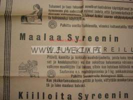 Syreenin väri- ja maalitehdas -mainosjuliste