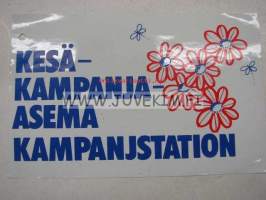 Kesä kampanja-asema Kampanjastation -tarra
