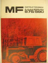 Massey Ferguson 575 590 4-hjulsdriven instruktionsbok  (på svenska)