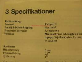 Massey Ferguson 575 590 4-hjulsdriven instruktionsbok  (på svenska), nelivedon lisäohjeet