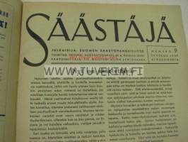 Säästäjä  1939 nr 9 (Säästöpankin asiakaslehti. Takana Rudolf Koivun ja Raul Roineen Kurre ja Kirre -sarjakuva)