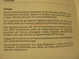 Massey-Ferguson 265 2- och 4-hjulsdrivna Instruktionsbok