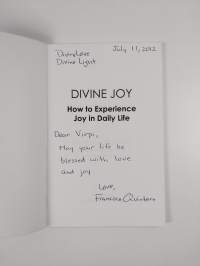 Divine Joy : how to experience joy in daily life (signeerattu, tekijän omiste, ERINOMAINEN)