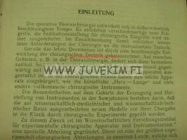 Neue Instrumente und Apparate für die Thorax-Chirurgie V/O &quot;Medexport&quot; -lääketieteellisten instrumenttien luettelo