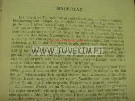 Neue Instrumente und Apparate für die Thorax-Chirurgie V/O &quot;Medexport&quot; -lääketieteellisten instrumenttien luettelo