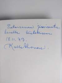 Runoja ja riimejä : koti ja kontu : onnentoivotuksia : in memoriam (signeerattu, tekijän omiste)