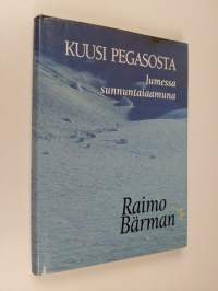 Kuusi pegasosta lumessa sunnuntaiaamuna