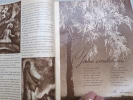 Kotiliesi joulu 1950 nr 24, 15.12.1950 Joulunumero, Kansikuvitus Martta Wendelin, Kansanedustaja Tyyne Leivo-Larsson, Kunnan emäntiä, Teollisuusneuvos Yrjö Laine...