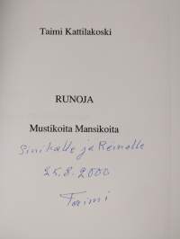 Mustikoita, mansikoita : runoja (signeerattu, tekijän omiste)