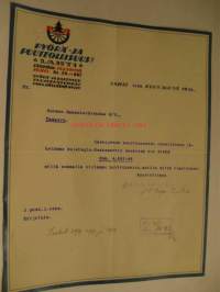 Pyörä- ja puuteollisuus Lahti, Lahti 23.10 1926 asiakirja