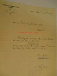 Pitkälahden Saha H. Peura Pitkälahti, 27.3.1923 asiakirja