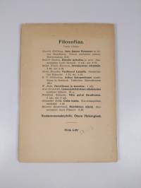 Persoonallisuusperiaate filosofiassa : luentoja Helsingin yliopistossa keväällä 1911