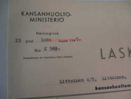 Kansanhuoltoministeriö, 19.10.1940 -asiakirja