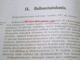 Kertomus Helsingin kaupungin kunnallishallinnosta  1917