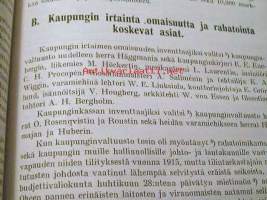 Kertomus Helsingin kaupungin kunnallishallinnosta  1917