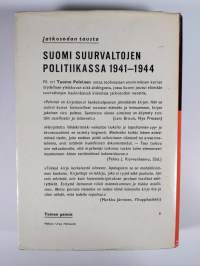 Suomi suurvaltojen politiikassa 1941-1944 : jatkosodan tausta