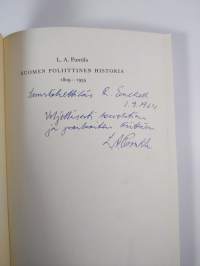 Suomen poliittinen historia 1809-1955 (signeerattu, tekijän omiste)